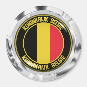 Belgien Runde Emblem Magnet