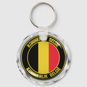 Belgien Runde Emblem Schlüsselanhänger