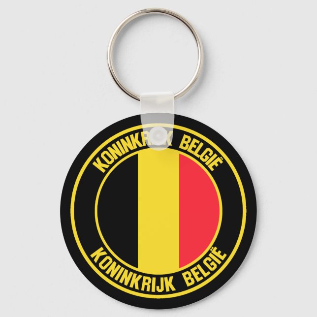 Belgien Runde Emblem Schlüsselanhänger (Vorderseite)