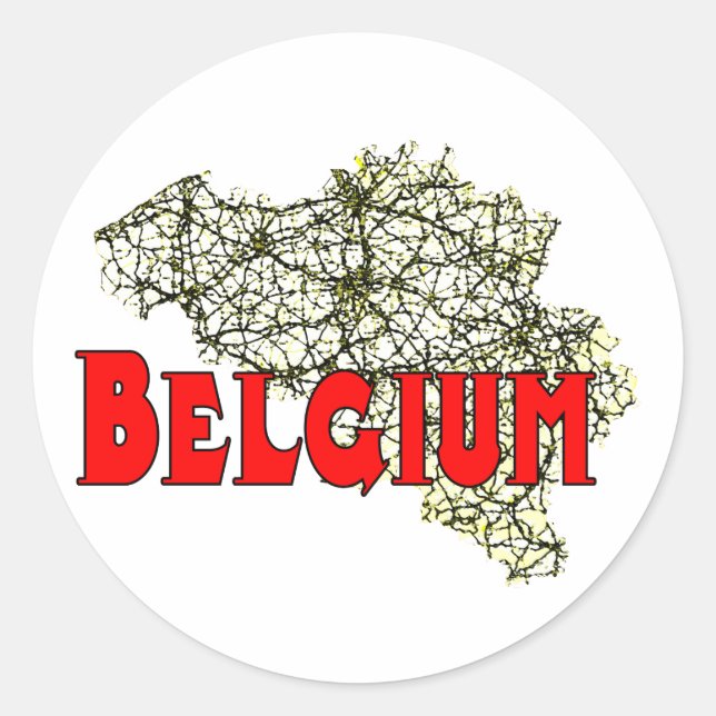 Belgien Runder Aufkleber (Vorderseite)