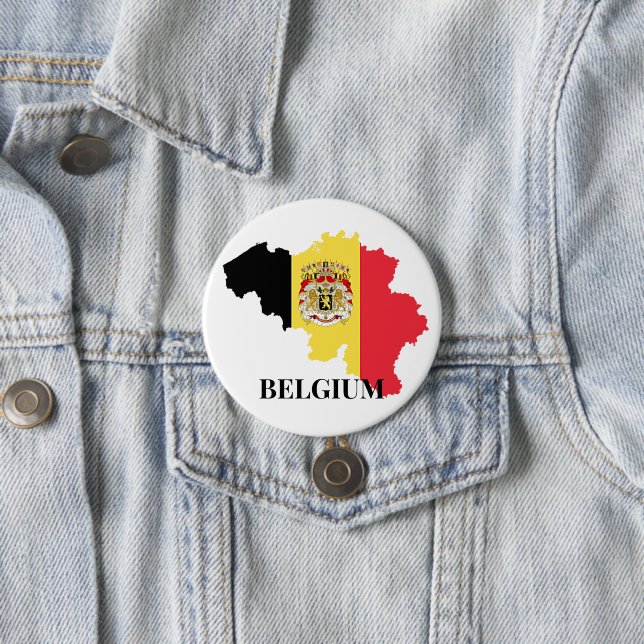 Belgien - Silhouette, Flagge, Button (Beispiel)