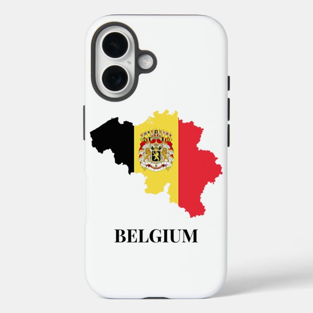 Belgien - Silhouette, Flagge, Case-Mate iPhone Hülle (Rückseite)