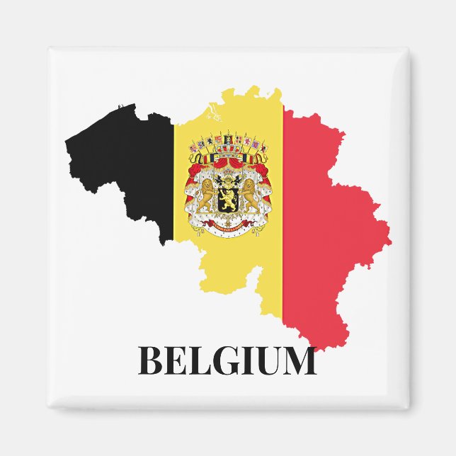 Belgien - Silhouette, Flagge, Magnet (Vorne)