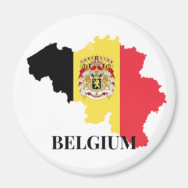 Belgien - Silhouette, Flagge, Magnet (Vorne)