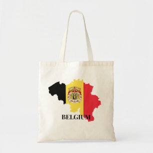 Belgien - Silhouette, Flagge, Tragetasche