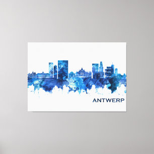 Belgien Skyline Blue Leinwanddruck