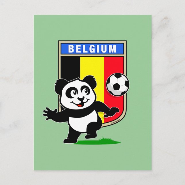 Belgien Soccer Panda Postkarte (Vorderseite)