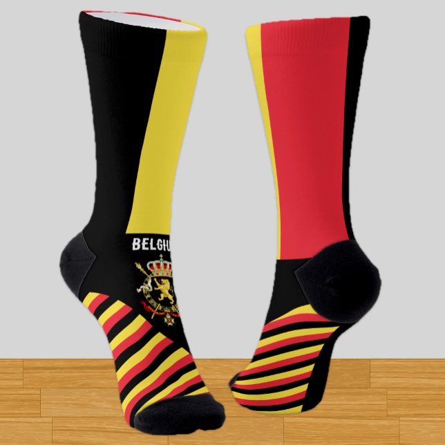 Belgien Socken, belgische Flaggenfarben / Sport Socken (Von Creator hochgeladen)