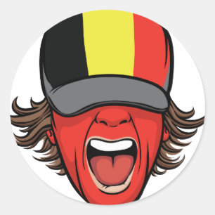 Belgien-Sport-Fan Runder Aufkleber