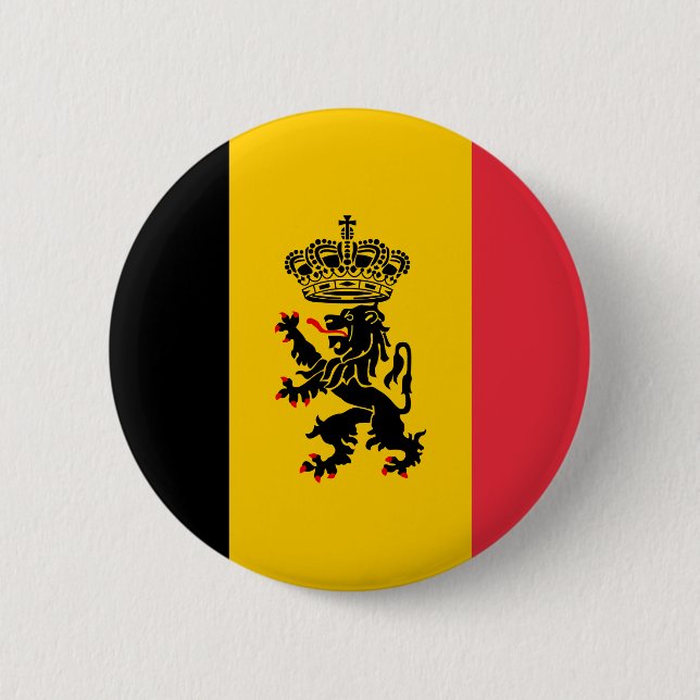 Belgien-Staats-Flaggen-Knopf Button (Vorderseite)