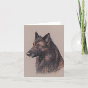 Belgien Tervuren Dog Art Note Card mit Umschlag Karte