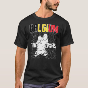 Belgien Tischtennis unterstützt Belgisches Ping Po T-Shirt