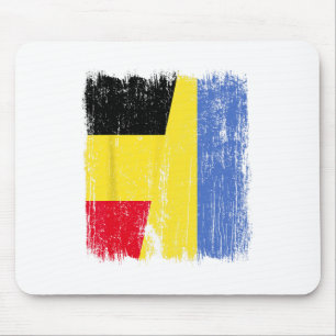 Belgien Ukraine Halbflagge Belgisches Ukrainisches Mousepad