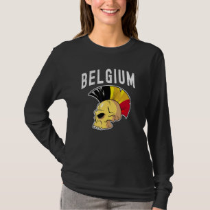 Belgien Ultras Mohawk Schädel Nationalmannschaft U T-Shirt