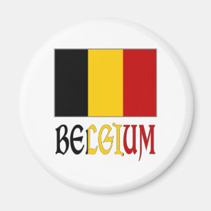 Belgien und belgische Flagge Magnet
