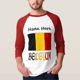 Belgien und belgische Flagge personalisiert  T-Shirt
