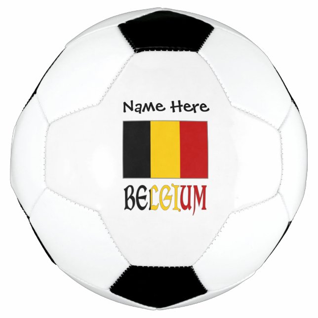 Belgien und die belgische Flagge Personalisiert Fußball (Vorderseite)