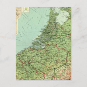 Belgien und Holland Postkarte