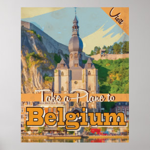 Belgien Vintage-Reiseposter. Poster