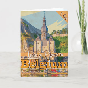Belgien Vintage Travel Poster. Feiertagskarte