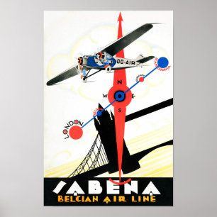 Belgien Vintage Travel Poster wiederhergestellt