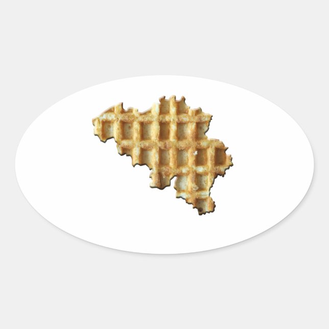 Belgien Wafelland Ovaler Aufkleber (Vorderseite)