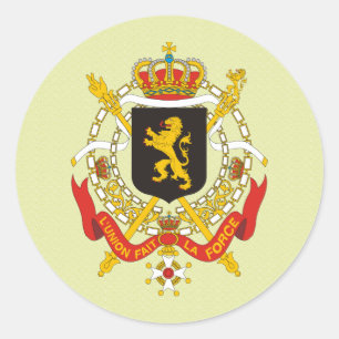 Belgien-Wappen im Detail Runder Aufkleber