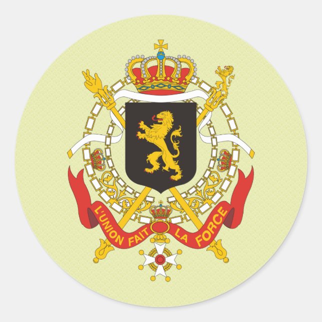 Belgien-Wappen im Detail Runder Aufkleber (Vorderseite)