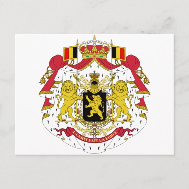 Belgien Wappen Postkarte (Vorderseite)