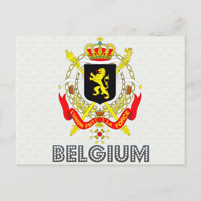 Belgien-Wappen Postkarte (Vorderseite)