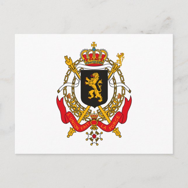 Belgien Wappen Postkarte (Vorderseite)