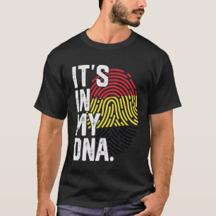 Belgien Wurzeln Flagge Fingerabdruck Grafik Patrio T-Shirt