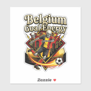 Belgien Ziel Energie Skelett Stürmer Nationen Fett Aufkleber