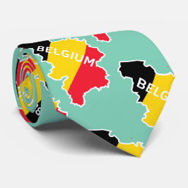 Belgienkarte und -flagge krawatte
