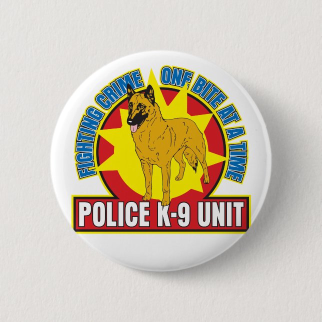 Belgier K9 Malinois Biss Button (Vorderseite)