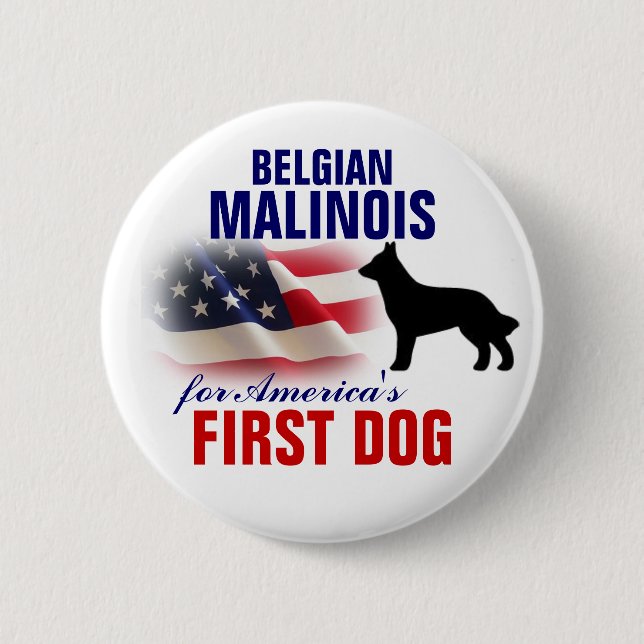 Belgier Malinois für ersten Hund Button (Vorderseite)