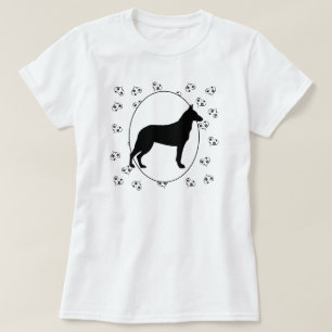 Belgier Malinois Herzen und Pawprints T-Shirt