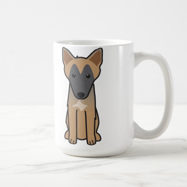 Belgier Malinois HundeCartoon Tasse (Rechts)