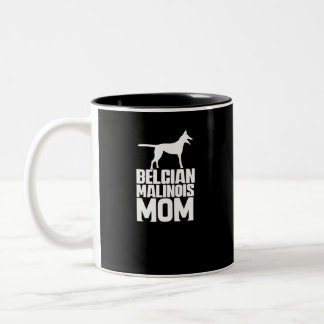 Belgier Malinois Mama-Weiß-Text Zweifarbige Tasse