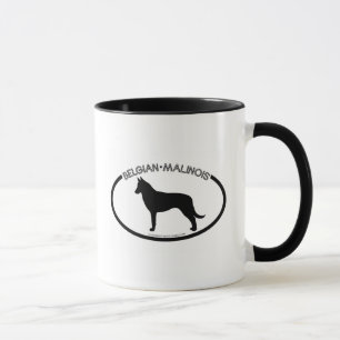 Belgier Malinois Silhouette-Schwarz-Tasse Tasse