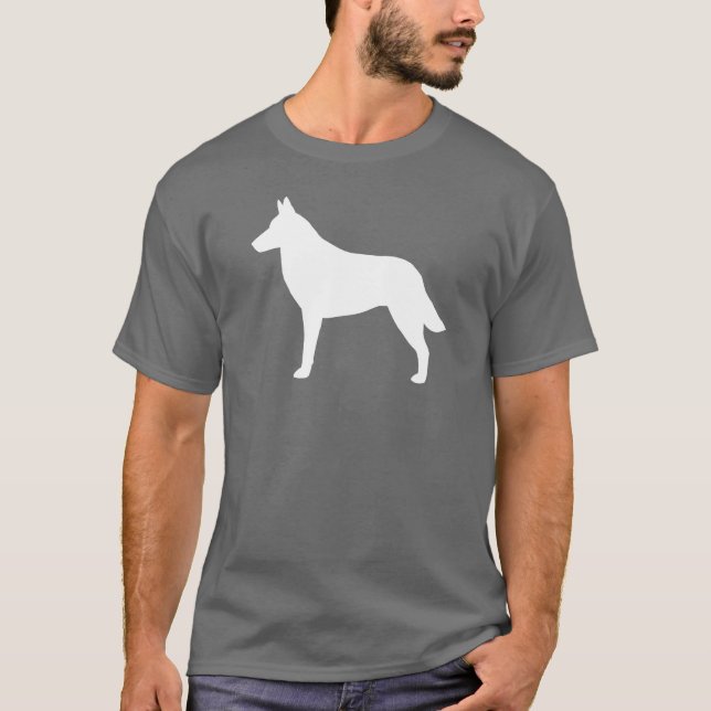 Belgier Malinois Silhouette T-Shirt (Vorderseite)