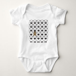 Belgier Tervuren in den Schafen Baby Strampler