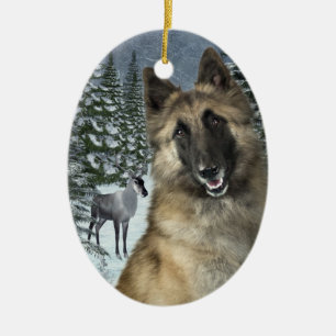 Belgier Tervuren Weihnachtsverzierung Keramikornament