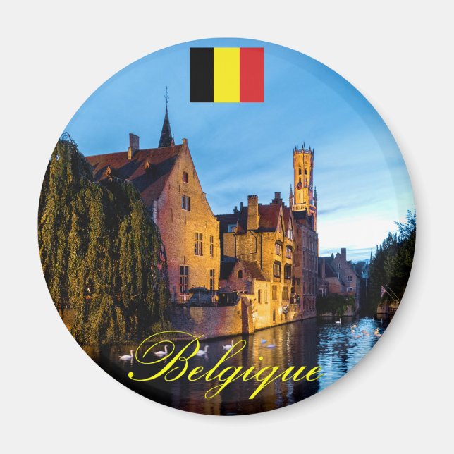 Belgique Medieval Brügge - Pro Foto Magnet (Vorne)