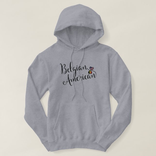 Belgisch American Entwinted Hearts Hoodie (Design vorne)