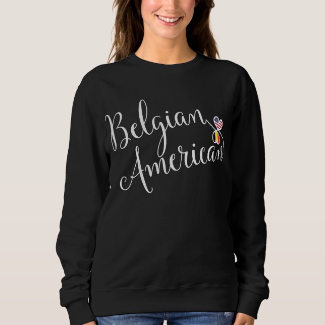 Belgisch American Entwinted Hearts Sweatshirt (Vorderseite)