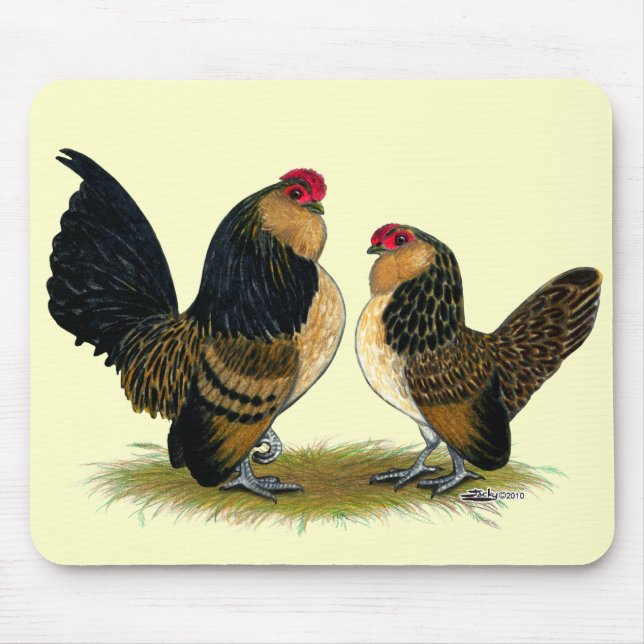 Belgisch d'Anvers Bantams: Quail Mousepad (Vorne)
