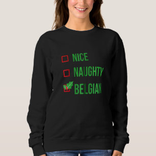 Belgisch Funny Belgium Pajama Weihnachten Sweatshirt