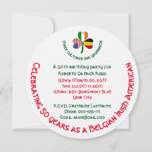 Belgisch Irisches USA Kleeblatt Personalisiert Geb