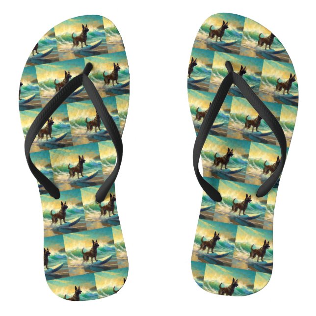 Belgisch Malinoi Beach Surfmalerei Flip Flops (Fußbett)